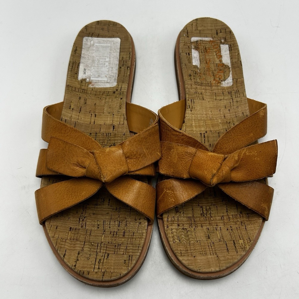 Kork Ease Sandals Womens 8 M Brigit Slide Leather Knotted Flats Casual
